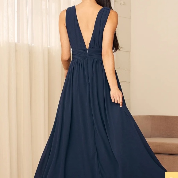 Lulu’s Heavenly Hues Maxi Dress Navy - Picture 4 of 4